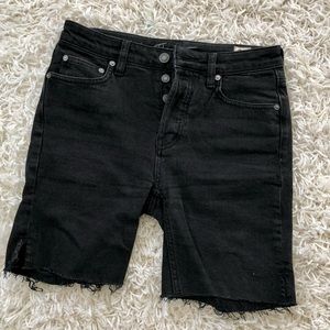 We the free x free people black denim shorts